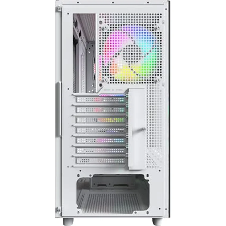 Montech XR Wood Midi-Tower PC-Gehäuse, ATX, ARGB, Tempered Glass - weiß – Bild 8