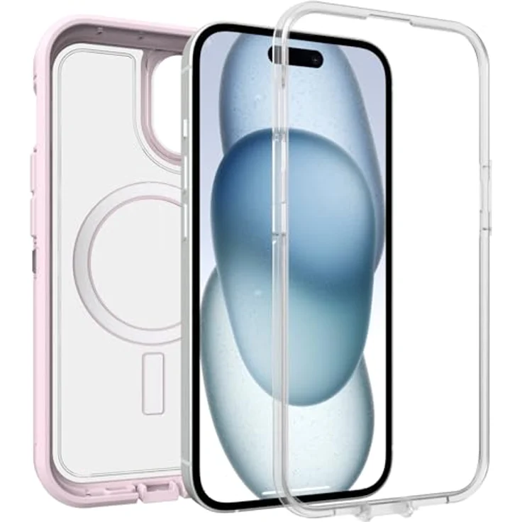 OtterBox Defender Series XT Clear MagSafe Hülle für iPhone 16e, 15, 14, 13, stoßfest, ultra-robust, 7X militärisch getestet, transparent/lila – Bild 4