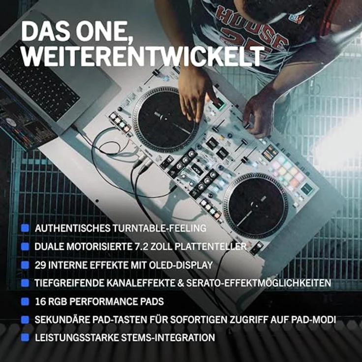 Rane ONE MKII, motorisierter DJ-Controller mit integrierter Stems-Steuerung, 29 Effekten und schicken weißen Design – Bild 2