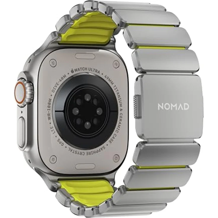 NOMAD Stratos Band I, Hybrid-Design für Apple Watch 42/44/45/46/49mm, Wasserresistent, Natural Volt – Bild 3