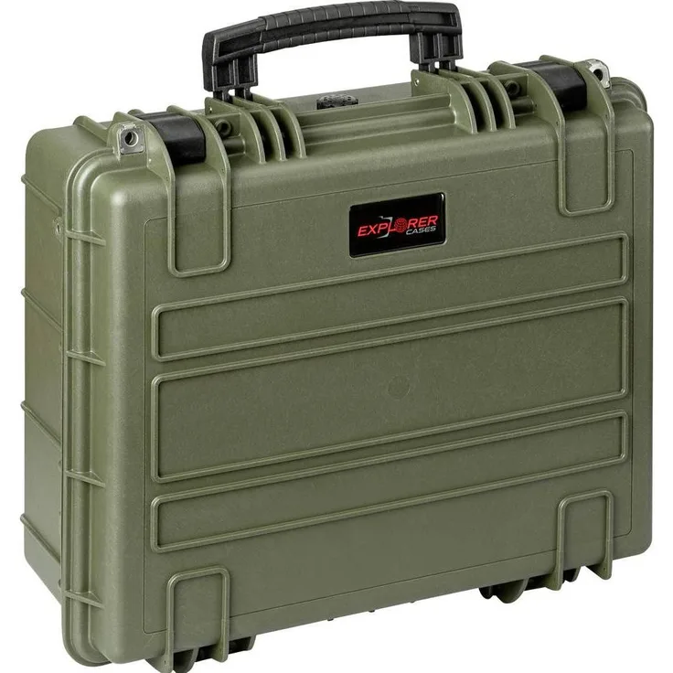 Explorer Cases Outdoor Koffer 4419HL.G, wasserdicht und stoßfest mit Pick & Pluck Schaumstoff, Grün