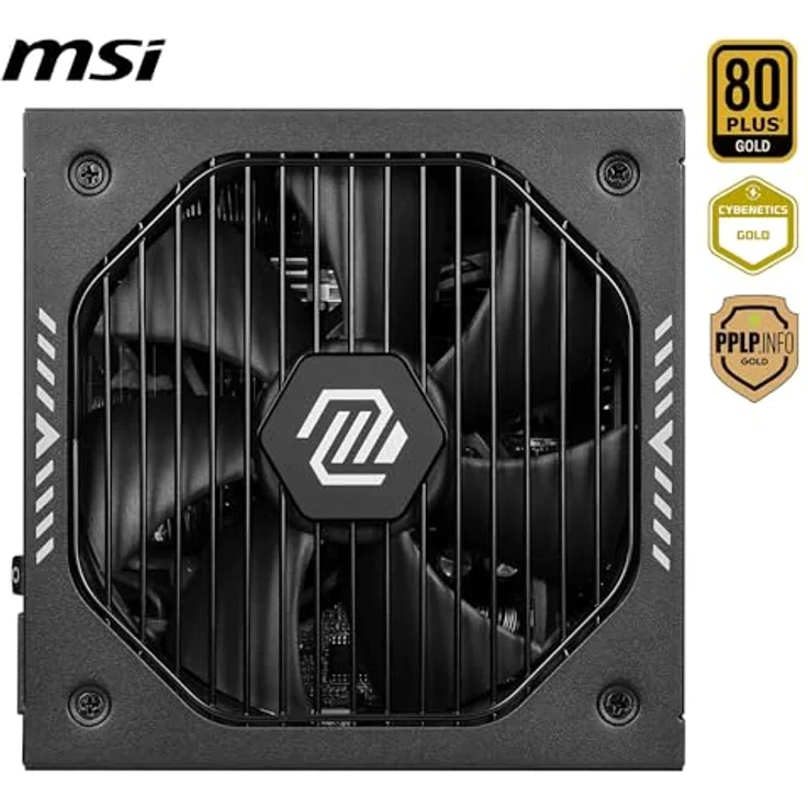 MSI MAG A650GLS PCIE5 Netzteil, 650W, 80 Plus Gold, ATX 3.1, PCIe 5.1 GPU Unterstützung, Modulare Kabel, Geräuscharmer Betrieb – Bild 3