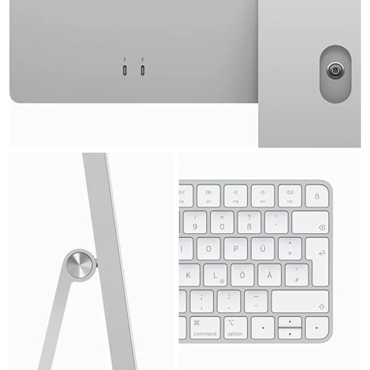 Apple iMac 24" (2023), Apple M3 8-Core CPU, 8-Core GPU, 8 GB RAM, 256 GB SSD, Silber – Bild 3