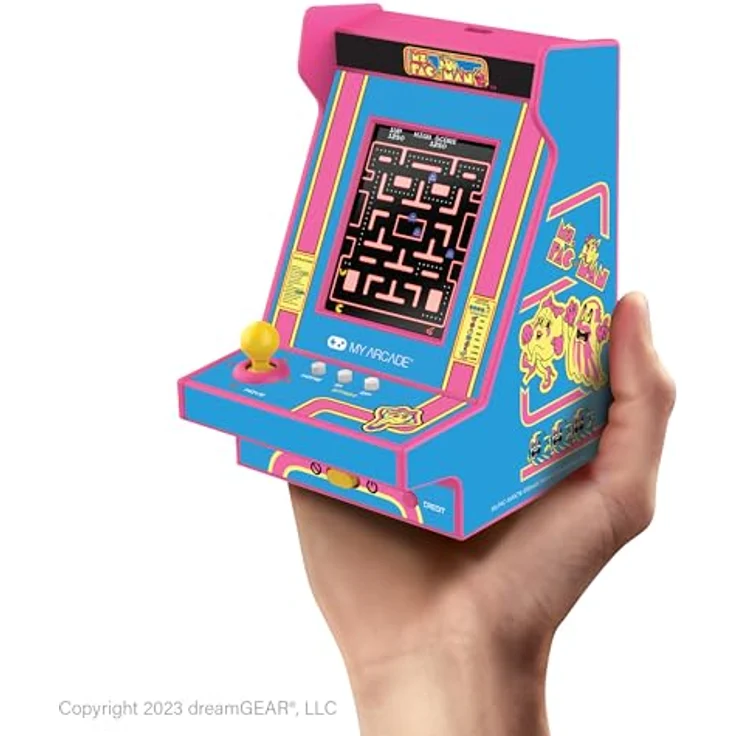 My Arcade Nano Player Ms PacMan, 4.5 Zoll tragbare Konsole mit 2.4” Farbdisplay und Lautstärkeregler – Bild 3