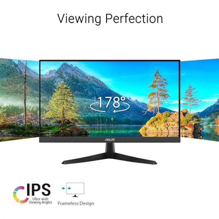 ASUS Eye Care VY229HF 22 Zoll Full HD Monitor, 100 Hz, 1ms MPRT, AdaptiveSync, GamePlus - IPS Panel, Schwarz – Bild 2