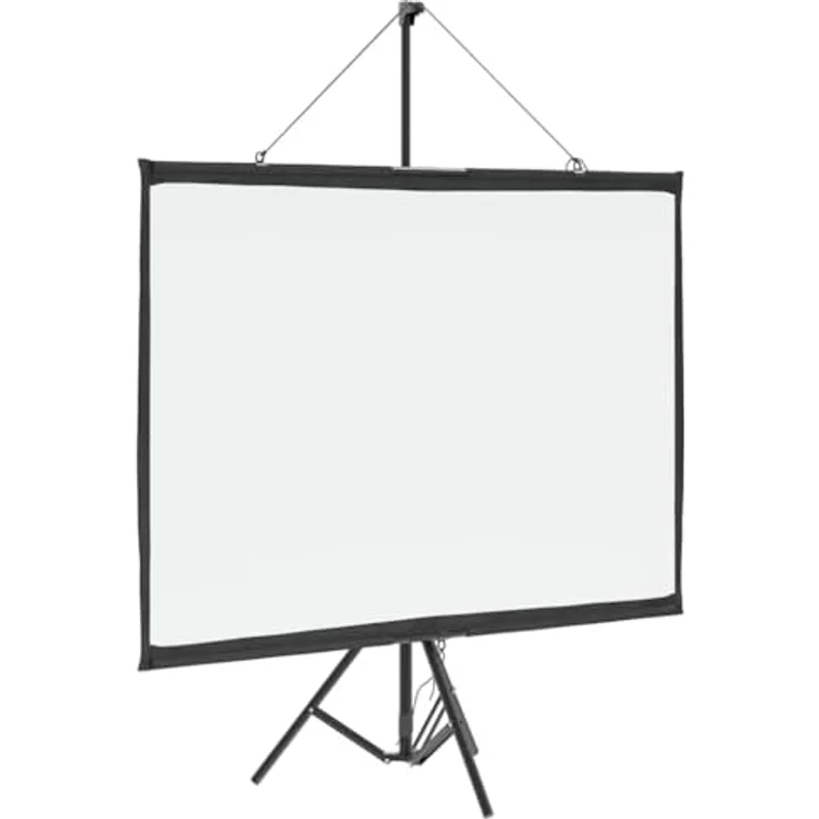 vidaXL Beamer Leinwand mit Stativ 60 Zoll 4:3, Projektionswand, Heimkino-Leinwand, Rolloleinwand, schwarz – Bild 1