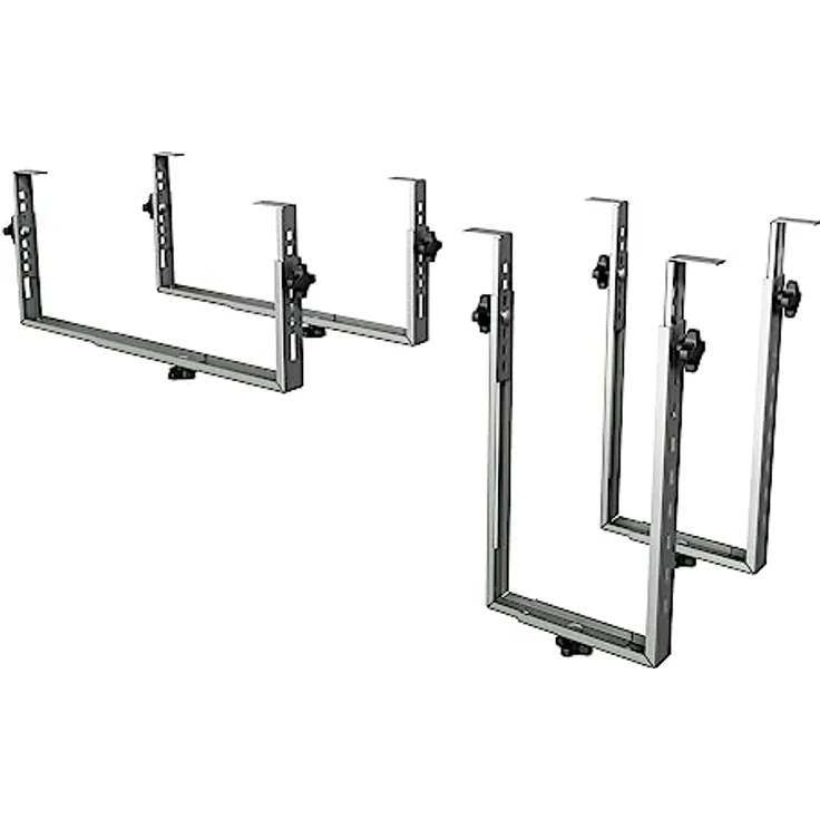 Dataflex Viewgo Computerhalterung - Schreibtisch 32.182 Silber, verstellbare PC-Halterung aus Stahl, Unter dem Tisch Computerhalterung, horizontale und vertikale Montage, Nutzlast bis 35 kg