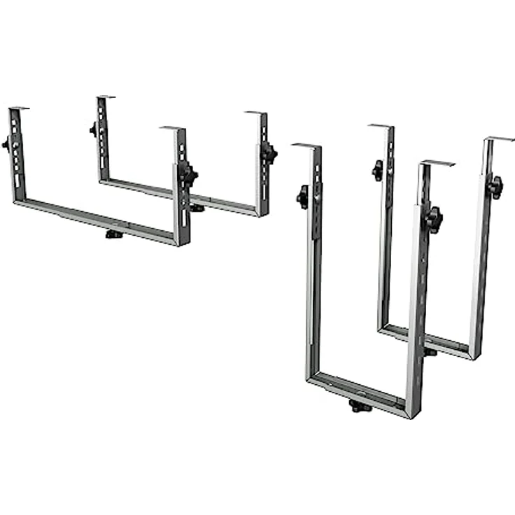 Dataflex Viewgo Computerhalterung - Schreibtisch 32.182 Silber, verstellbare PC-Halterung aus Stahl, Unter dem Tisch Computerhalterung, horizontale und vertikale Montage, Nutzlast bis 35 kg – Bild 1