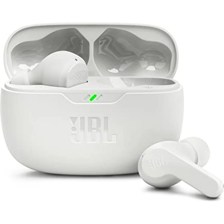 JBL Wave Beam – Kabellose In-Ear Ohrhörer mit IP54 und IPX2 Wasserdichtigkeit – Freisprechfunktion und 32 Stunden Akkulaufzeit – In Weiß – Bild 1