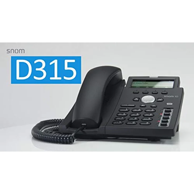 Snom Desk Telephone D315 (5 Configurable Function Keys With LEDs, Sensor hook switch, Dual IPv4 - IPv6 Stack) Black – Bild 6