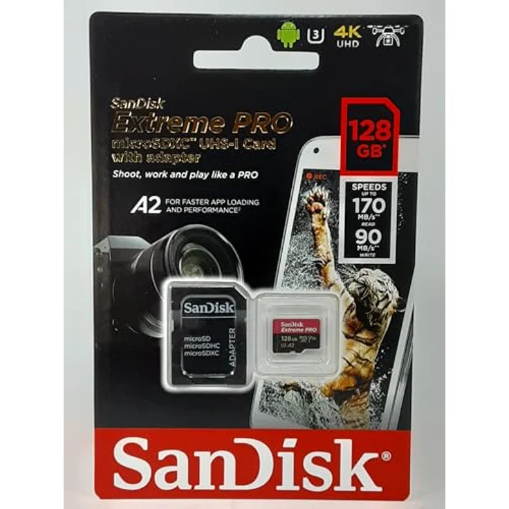 SanDisk Extreme Pro 128GB microSDXC Memory Card + SD Adapter with A2 App Performance + Rescue Pro Deluxe 170MB-s Class 10, UHS-I, U3, V30 – Bild 6