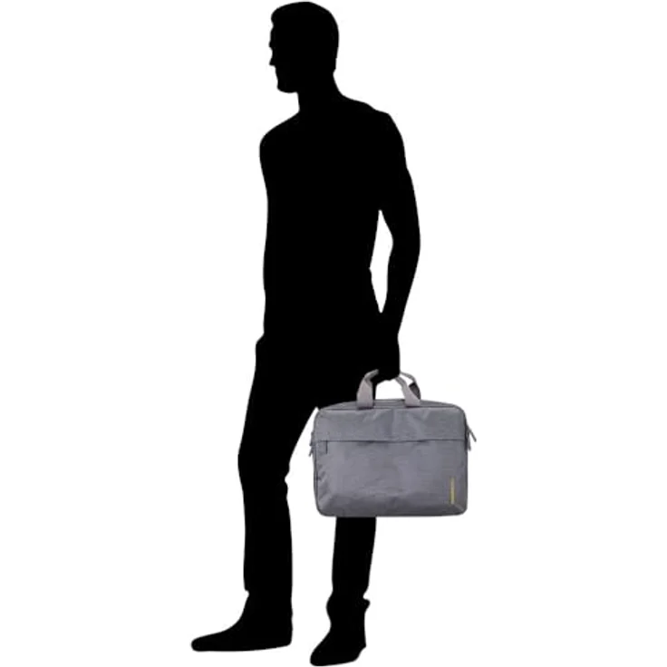 Mandarina Duck Zephyr Laptop Bag, Büro-Notebooktasche mit gepolstertem Laptopfach, 38 cm, Grau – Bild 4