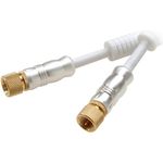 Vivanco HQ SAT Anschlusskabel F-Stecker <-> F-Stecker, 110dB, 3,0m, weiß