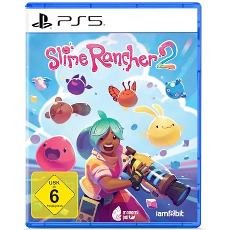 iam8bit Slime Rancher 2 - PS5, Abenteuer-Spiel mit neunen Slimes und umfangreichem Gewächshaus-Aufbau, inklusive Download-Code für den Soundtrack und Poster von Yusuke Naora