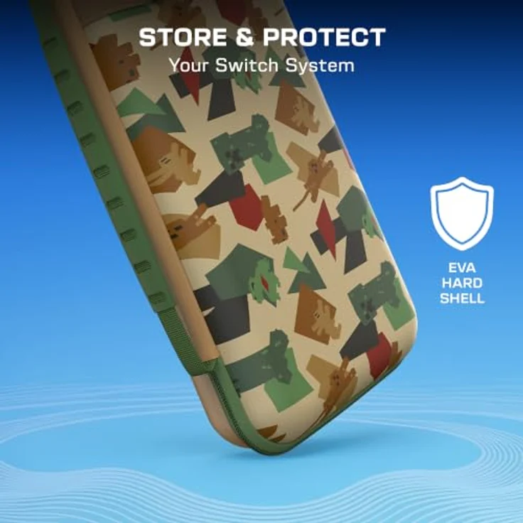 Turtle Beach PlayTrek™ Reisetasche - Minecraft™ Great Outdoors für Nintendo Switch 2, inklusive 2 Minecraft™ Klettpatches, PU-Kunstleder, gepolsterte Innenlasche, Stauraum für 12 Spielkarten – Bild 5