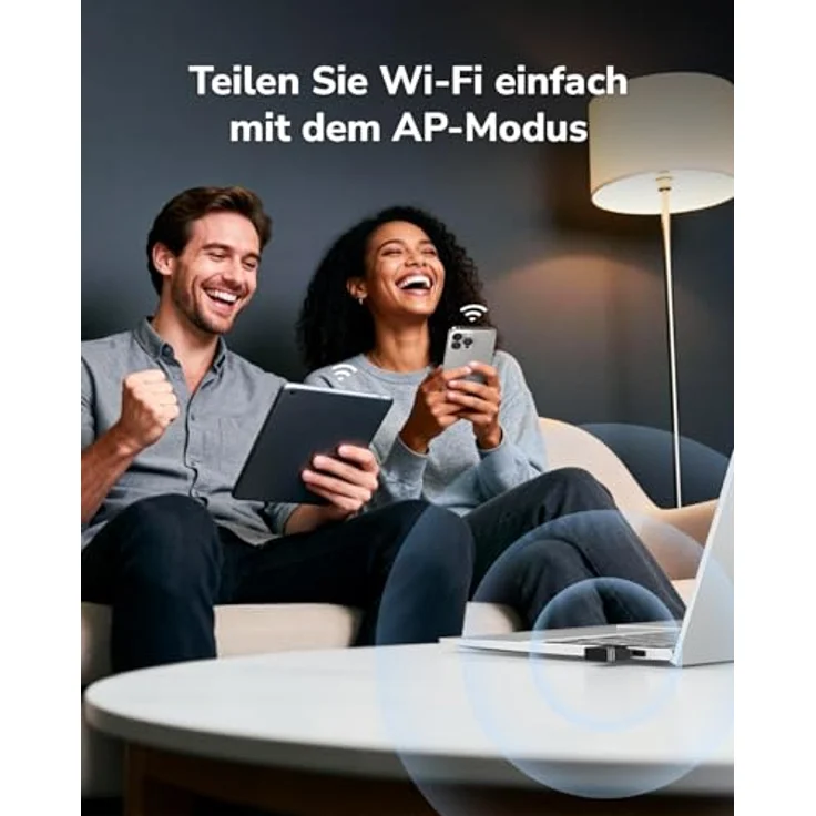 Cudy AX900 WU900 1.0, Dual-Band Wi-Fi 6 USB Adapter, 600 Mbit/s, kabellos, schwarz – Bild 5