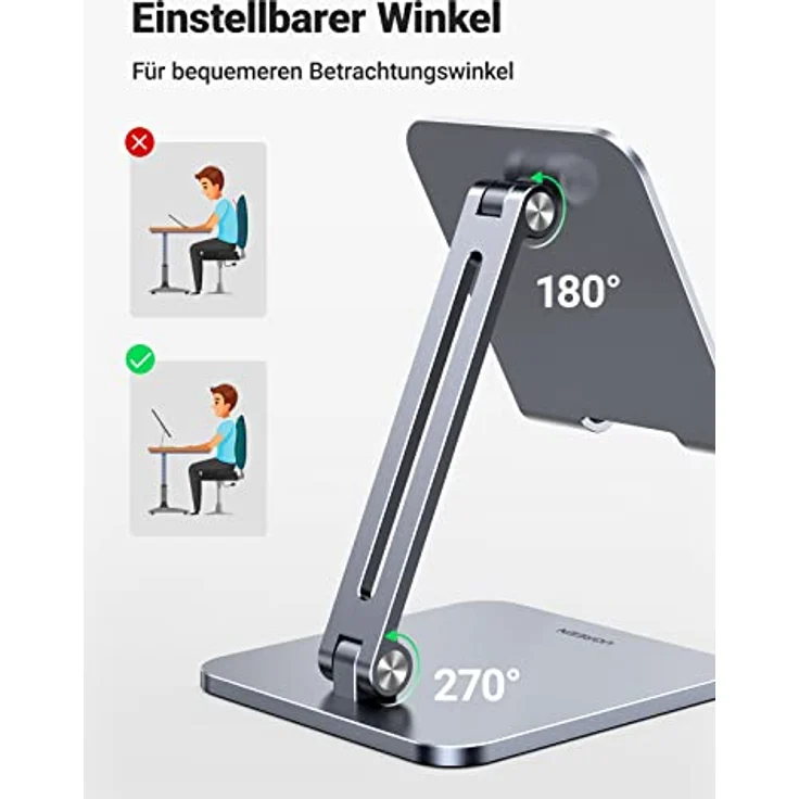 UGREEN Foldable Multi-Angle Pad Stand Gray – Bild 5