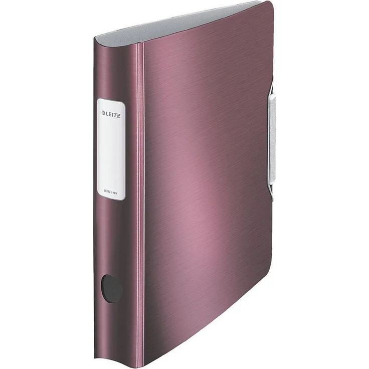 LEITZ Aktenordner 180° Active Style 1109, schmal, Alu-Optik, aufgeklebtes Rückenschild – Bild 1