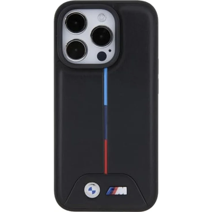 BMW Quilted Tricolor iPhone 15 Pro Case, elegante Handyhülle in Schwarz mit sportlichem Design – Bild 3