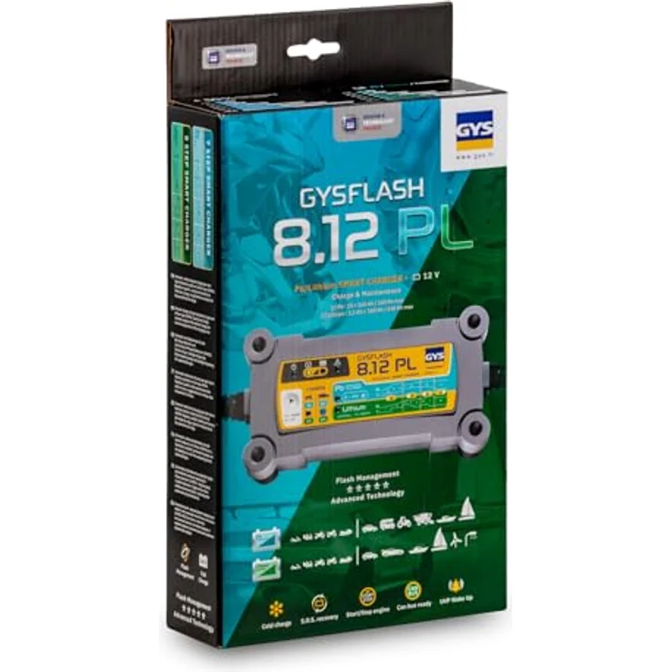 GYS GYSFLASH 8.12 PL 069282 Automatikladegerät, 12V 8A für Blei- und LiFePO4-Batterien – Bild 7