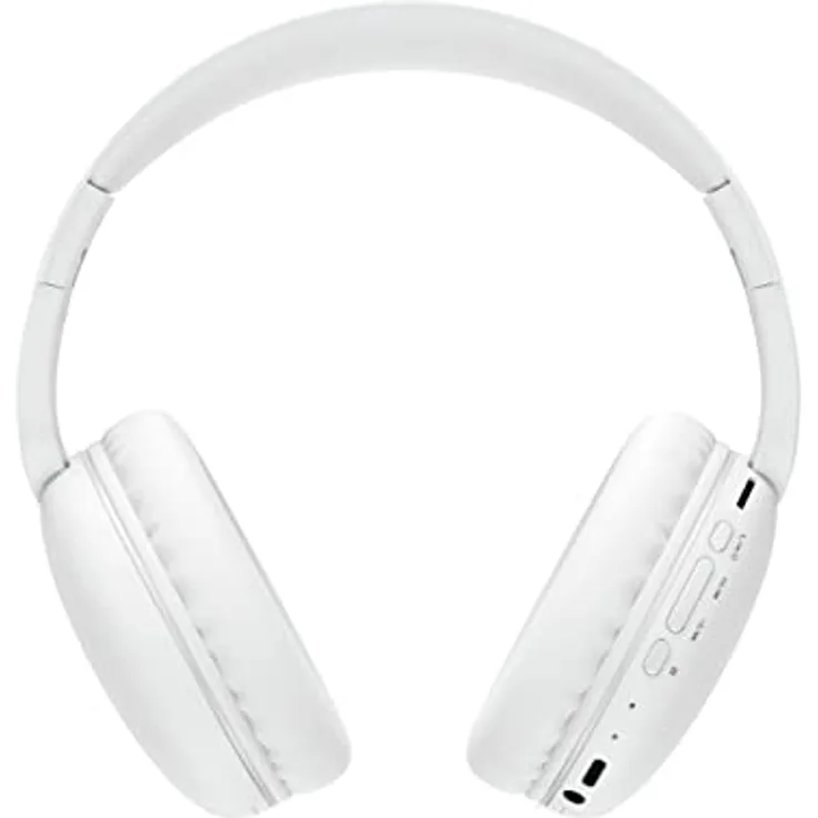 DCU TECNOLOGIC | Bluetooth-Kopfhörer | Kopfhörer Faltbarer Stirnbügel | Kabelloser | Freisprecheinrichtung | Multifunktions-SD- und UKW-Radio | Weiß