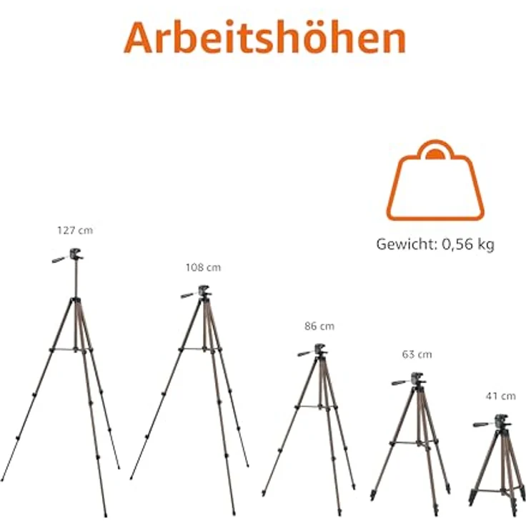 AmazonBasics ? Leichtes Kamera-Dreibeinstativ mit Tasche, 41,91?127 cm – Bild 4