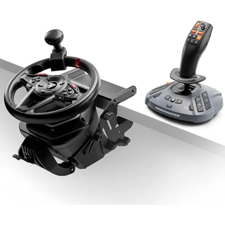 THRUSTMASTER T128 SimTask Farming Pack, Zubehör für Landwirtschaftssimulationen mit Lenkrad und FarmStick für PC
