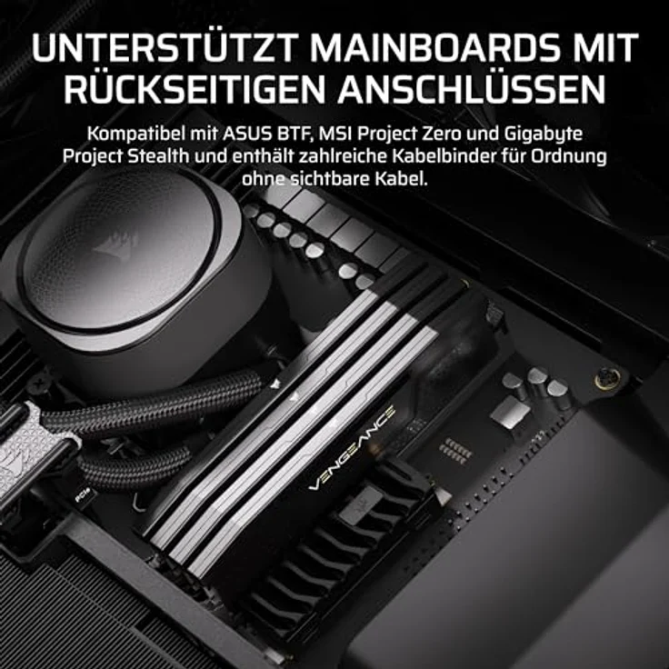 Corsair FRAME 5000D WOOD RS, Midi Tower PC, Schwarz/Braun, ATX, EATX, micro ATX, Mini-ITX, gehärtetes Glas, Gaming, mit RGB-Beleuchtung – Bild 10