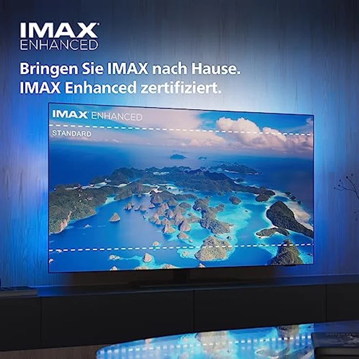 Philips 4K OLED Ambilight TV|OLED808/12|164 cm (65 Zoll)|UHD 4K|120Hz|P5 AI Perfect Picture Engine|HDR10+|Smart TV|Dolby Atmos|40W Lautsprecher|TV-Ständer|Prime|Netflix|YouTube|Google Assistant|Alexa| – Bild 3