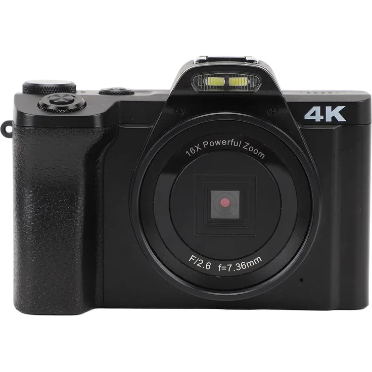 Lixada 4K Digital Camera, 48MP, 3.5 Zoll IPS Screen, 16-fach Zoom, 30FPS, 128GB Unterstützung, Vlogging Kamera mit Lanyard für Teens und Anfänger