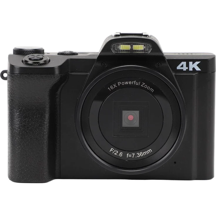 Lixada 4K Digital Camera, 48MP, 3.5 Zoll IPS Screen, 16-fach Zoom, 30FPS, 128GB Unterstützung, Vlogging Kamera mit Lanyard für Teens und Anfänger