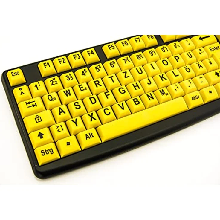 Geemarc KBSV3_YEL_GE - Tastatur - USB - QWERTZ - Deutsch - Schwarz, Gelb (1594435) – Bild 6