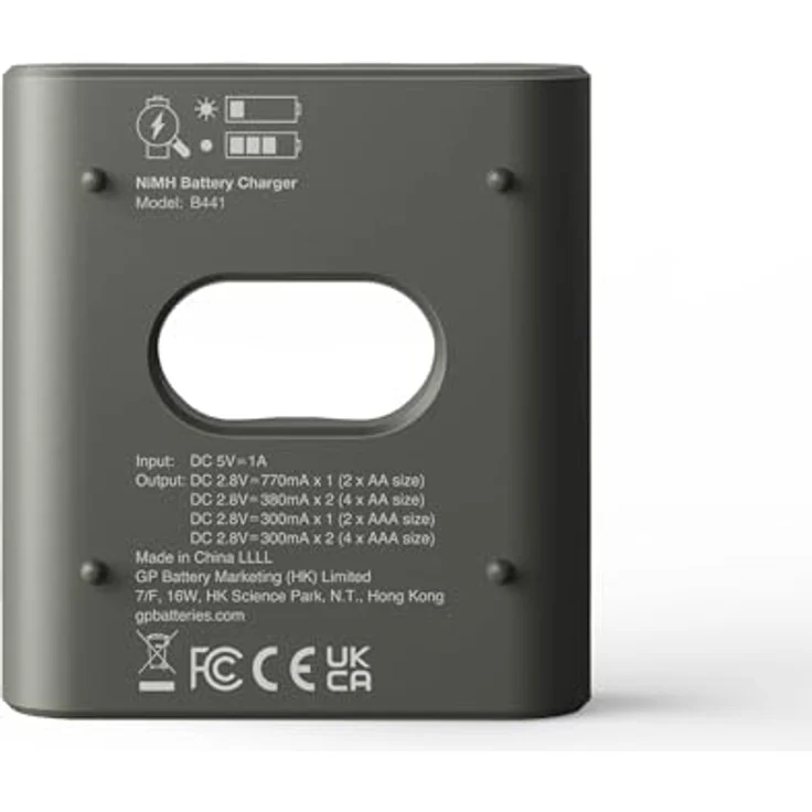 GP RECYKO USB Ladegerät B441 inkl. 4X RECYKO AAA 850 mAh Akku, kompaktes Ladegerät mit intelligenten Sicherheitsfunktionen – Bild 2