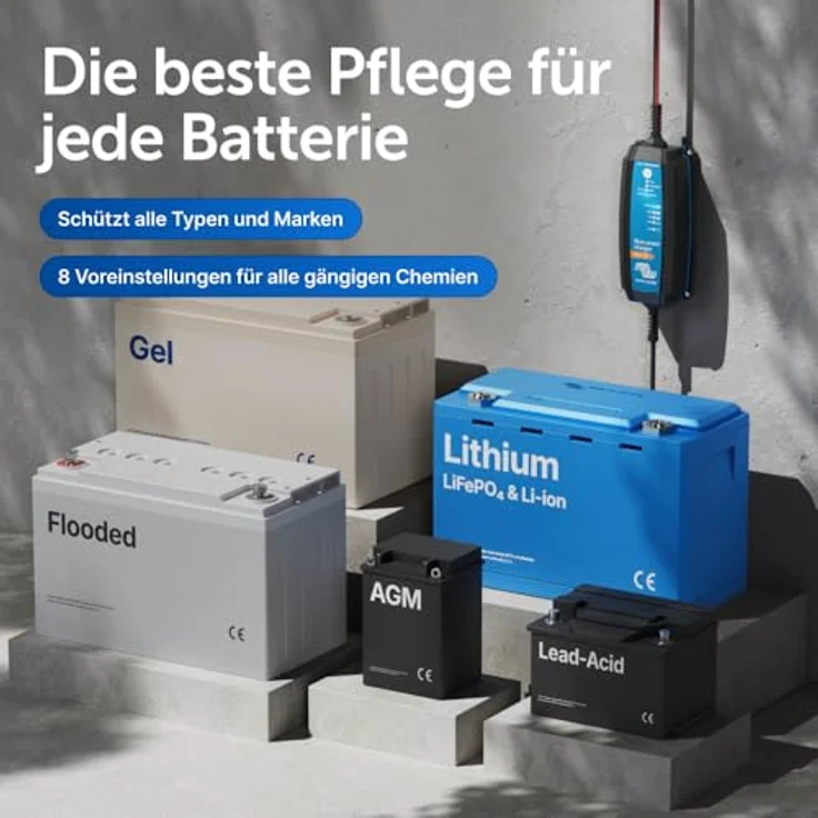 Victron Energy Blue Smart IP65 Bleiakku-Ladegerät, 12V 5A, Bluetooth-Steuerung, staub- und wasserdicht – Bild 7