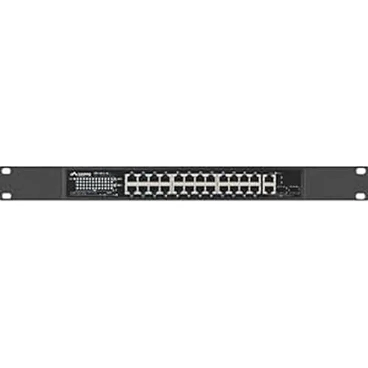 Lanberg RSFE-24P-2C-360 (24 Ports), PoE+ Netzwerk Switch, Rack 19" Gigabit Ethernet, 360W