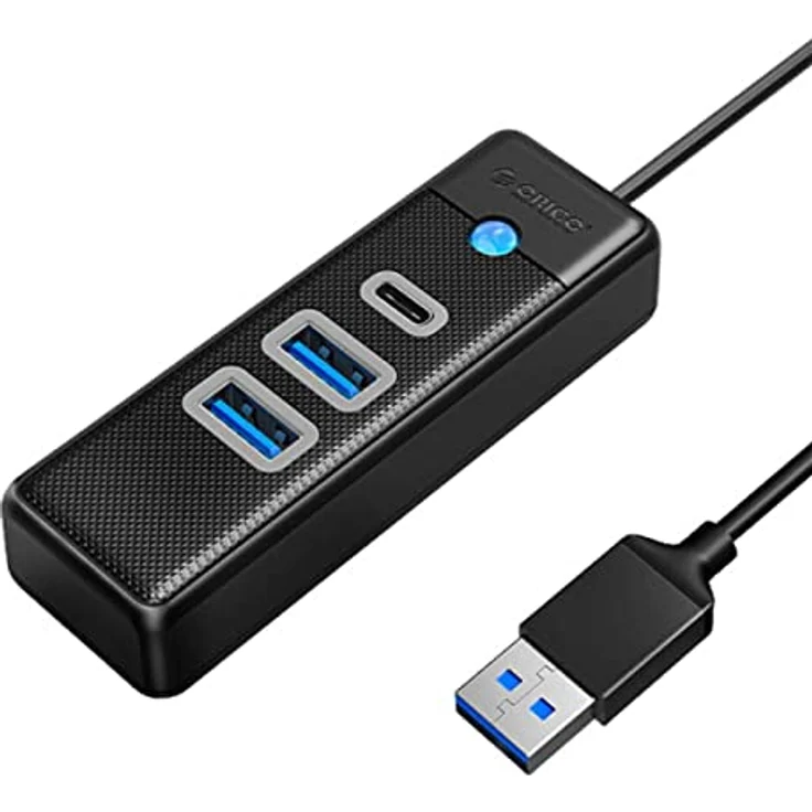 ORICO PWC2U-U3-015-BK-EP Hub Adapter, USB zu 2x USB 3.0 + USB-C, 5 Gbps, 0.15m, Schwarz – Bild 2