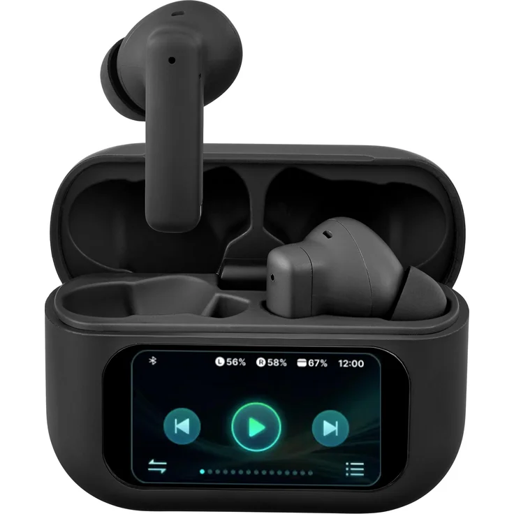 Streetz T600-BLK, True Wireless Earphones mit ANC, Bluetooth 5.4, 5h Akkulaufzeit, Kabellos, Schwarz