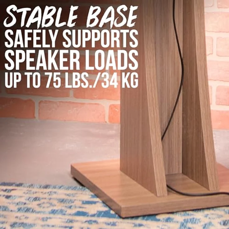 Gator Frameworks Elite Series Studio Monitor Stands, Holz Monitorständer mit stabiler 25 mm Sperrholzkonstruktion, Ahorn, Höhe 927 mm, für Lautsprecher bis 34 kg – Bild 4