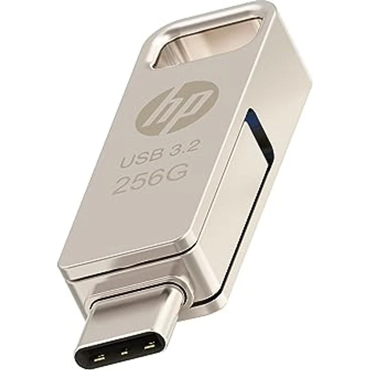 HP 256GB x206c OTG Type-C Metal Flash Drive, USB-C USB Stick, silber – Bild 5