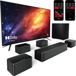 Ultimea Poseidon D80 Soundbar 7.1 Surround Sound System für TV mit Dolby Atmos (460 W, Bluetooth, 4 kabelgebundene Surround-Lautsprecher, 6.5“ Wireless Subwoofer)