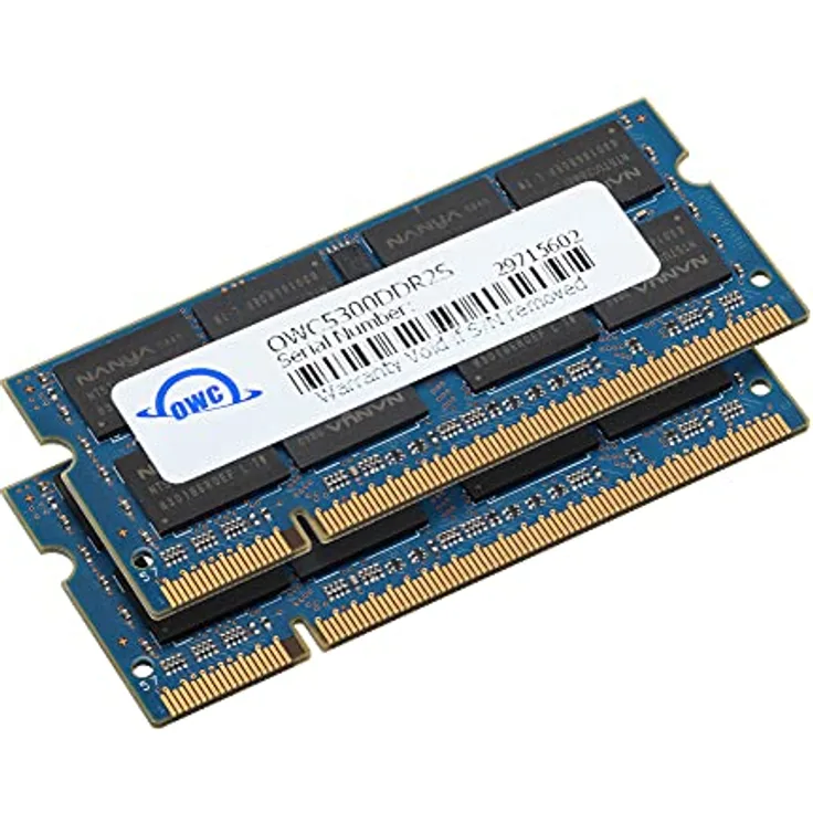 OWC - 2GB Memory Upgrade Kit - 2 x 1GB PC5300 DDR2 667MHz SO-DIMMs für alle Apple MacBook / MacBook Pro, iMac Intel, und Mac Mini Intel Modelle