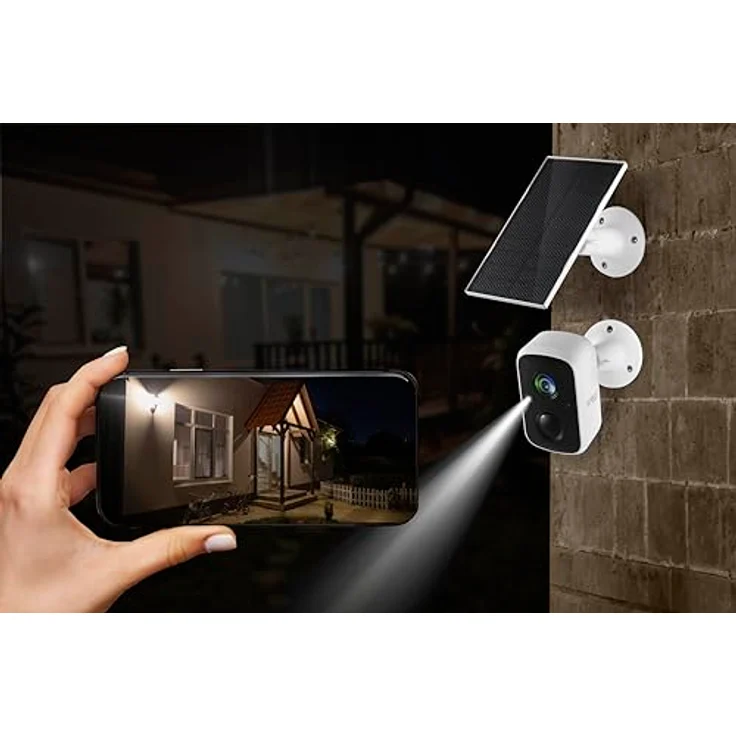 Technaxx Solar Outdoor IP-Kamera TX-244 mit Bewegungsmelder & eingebauter Batterie - 4 MP FullHD-Videoauflösung Überwachungskamera Aussen WiFi, IP65, Nachtsicht, Betrachtungswinkel 110° – Bild 5