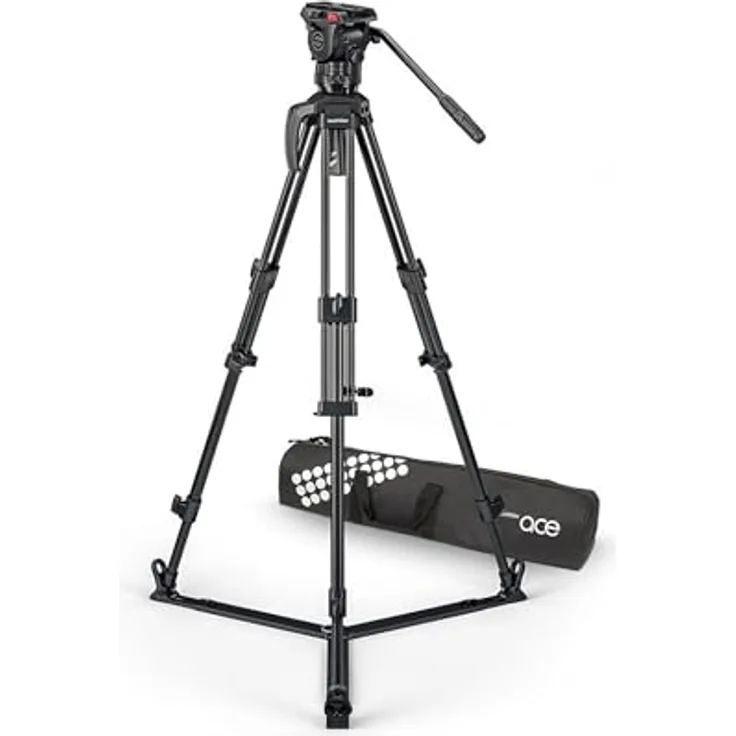 Sachtler Stativ System Ace XL CF GS Mk II (1019CM), Kamera-Zubehör mit 8 kg Nutzlast, Kohlefaserstativ, beleuchtete Libelle