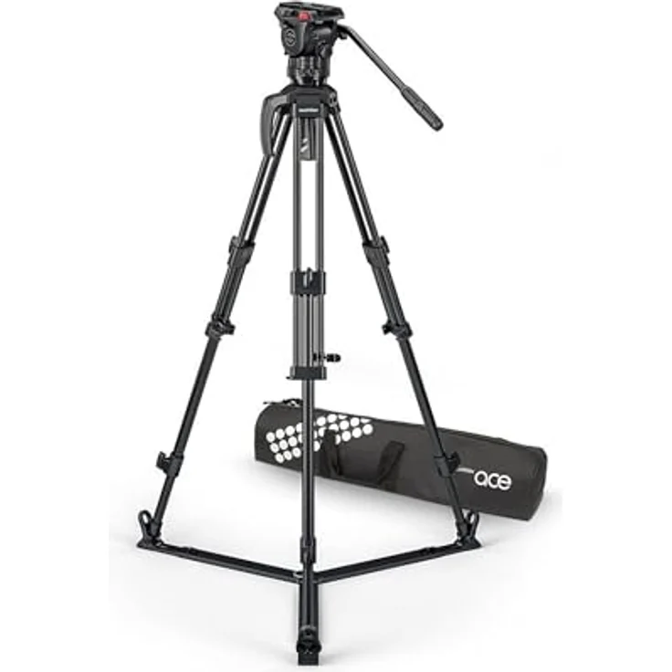 Sachtler Stativ System Ace XL CF GS Mk II (1019CM), Kamera-Zubehör mit 8 kg Nutzlast, Kohlefaserstativ, beleuchtete Libelle – Bild 1