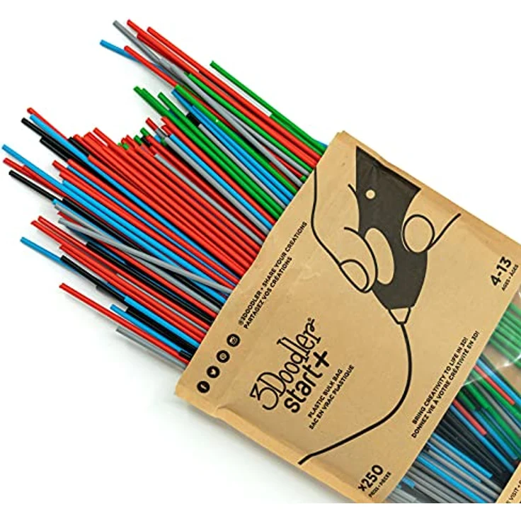 3Doodler Start 3D-Druck-Filament-Nachfüllbeutel, über 380 m, 250 Stränge, für Kinder ab 6 Jahren, Primary Pow – Bild 1