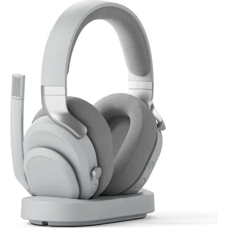 Fractal Scape Gaming Headset, kabellos und kabelgebunden, mit latenzarmen Dongle und abnehmbaren Mikrofon, weiss