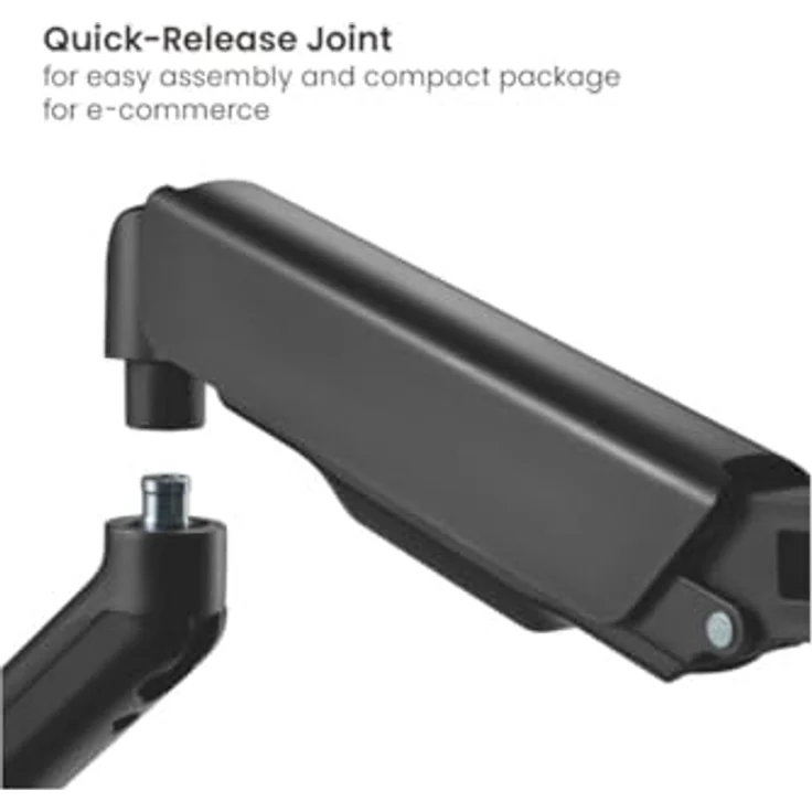 Goobay Single-Monitor-Wandhalterung mit mechanischer Feder, schwarz - Flexibel einstellbar für ergonomische Arbeitsplätze und Multimedia-Anwendungen – Bild 8