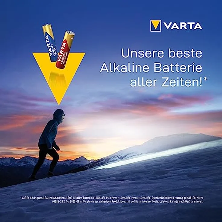Varta Batterien AAA, 12 Stück, Longlife Power, Alkaline, 1,5V, plastikfreie Verpackung, Made in Germany – Bild 3