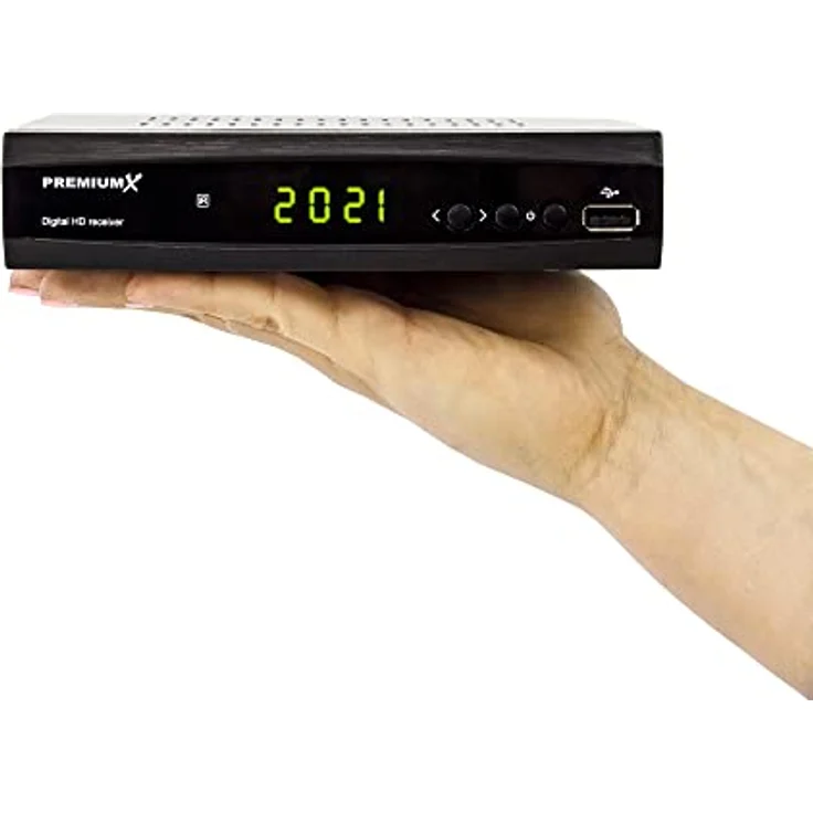 PremiumX Satelliten-Receiver HD 521 FTA, FullHD DVB-S2 Sat TV-Receiver mit HDMI und SCART, 2X USB Multimedia-Player, 12V Externes Netzteil, Schwarz – Bild 5