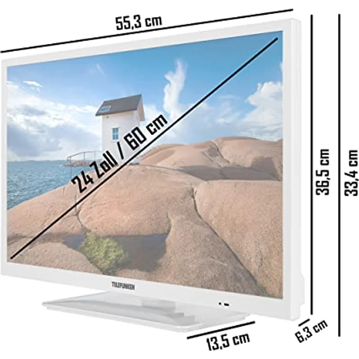 TELEFUNKEN XH24SN550MV-W 24 Zoll Fernseher/Smart TV (HD Ready, HDR, Triple-Tuner, 12 Volt) - 6 Monate HD+ inklusive [2023] – Bild 3